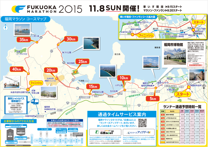 福岡マラソン2015応援マップ