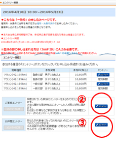 グループエントリー(ご家族・お仲間エントリー)を選択